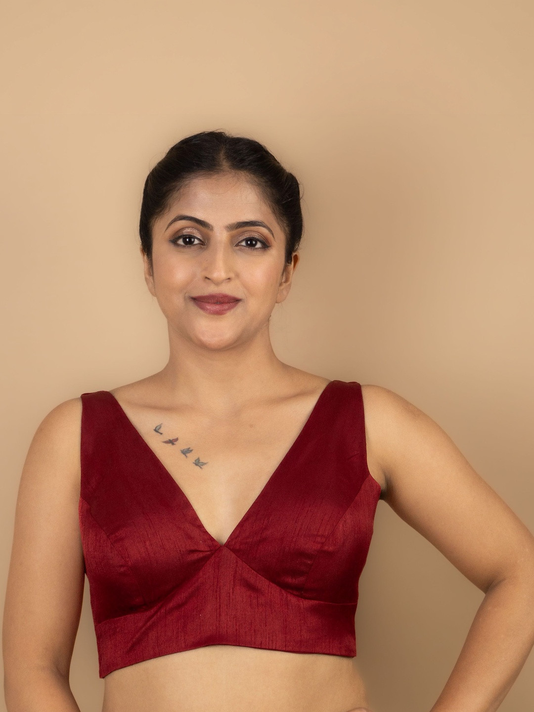 FIGURES DESIGNER V-Neck Saree Blouse