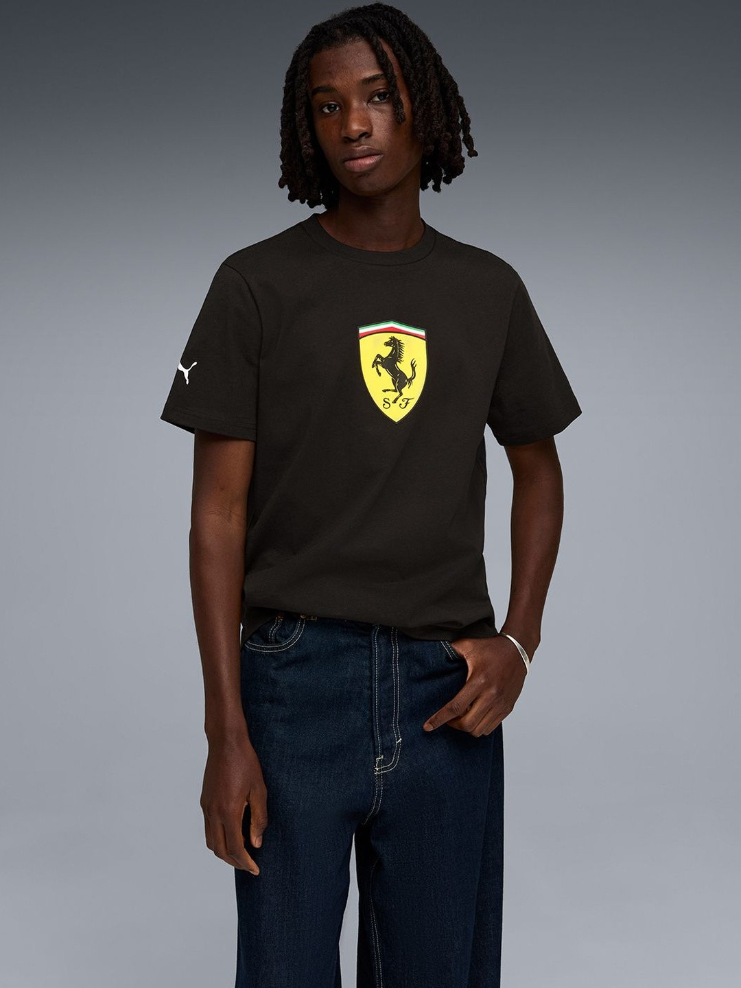 Scuderia Ferrari Men's Colored Shield Logo Tee