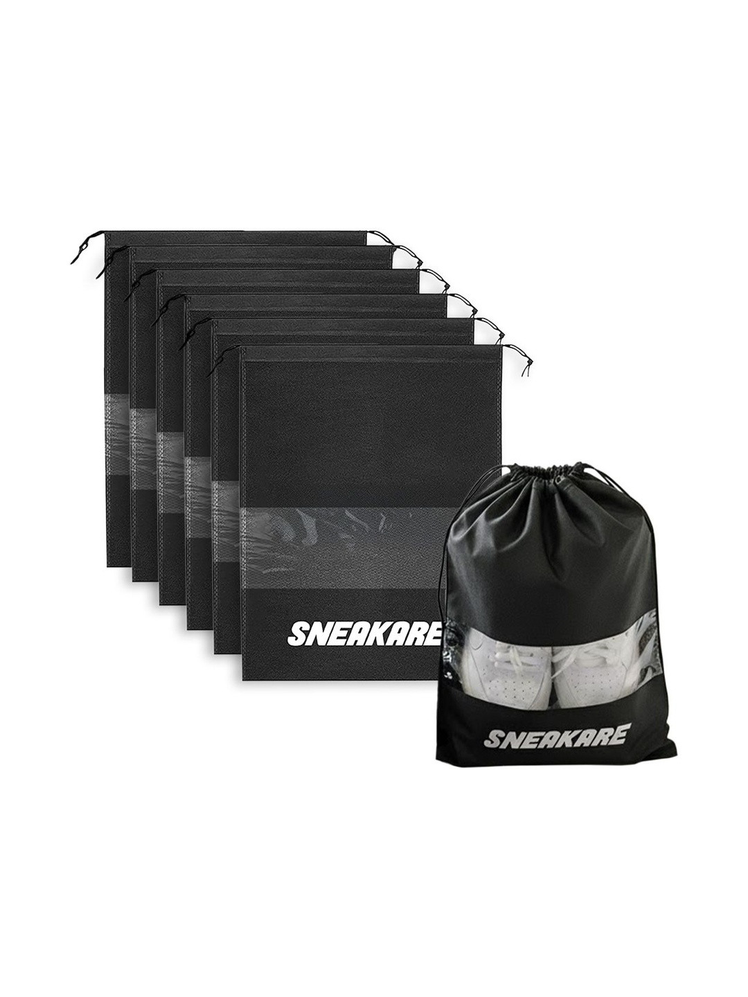 SNEAKARE Black Set Of 6 Shoe Accessories