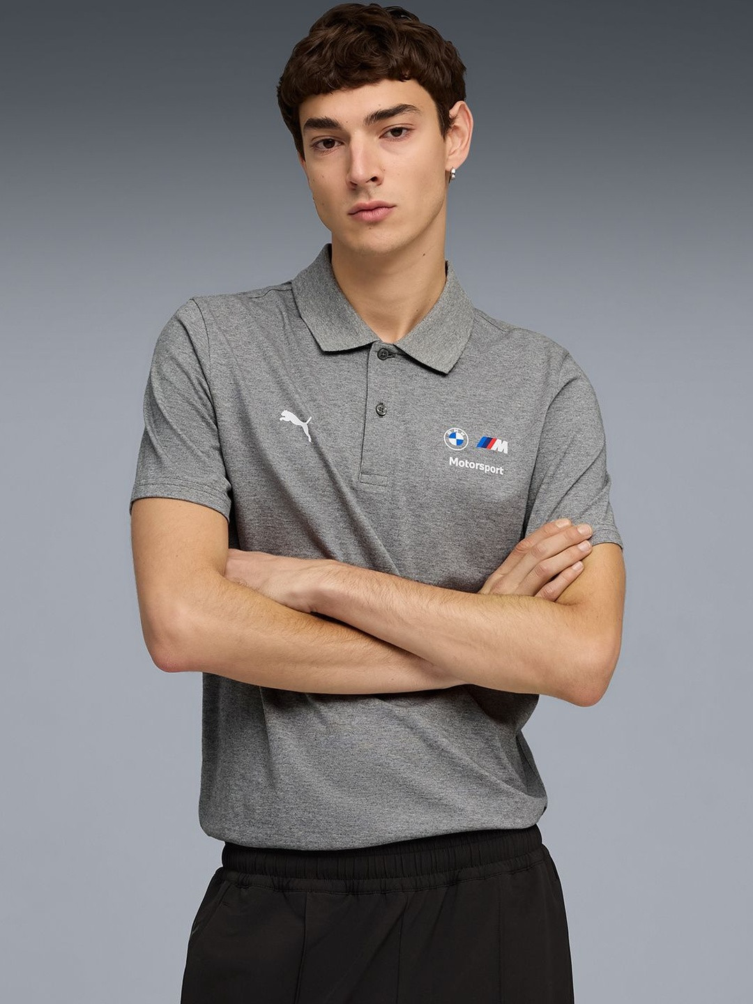 BMW M Motorsport Essentials Men's Logo Print Polo T-shirt