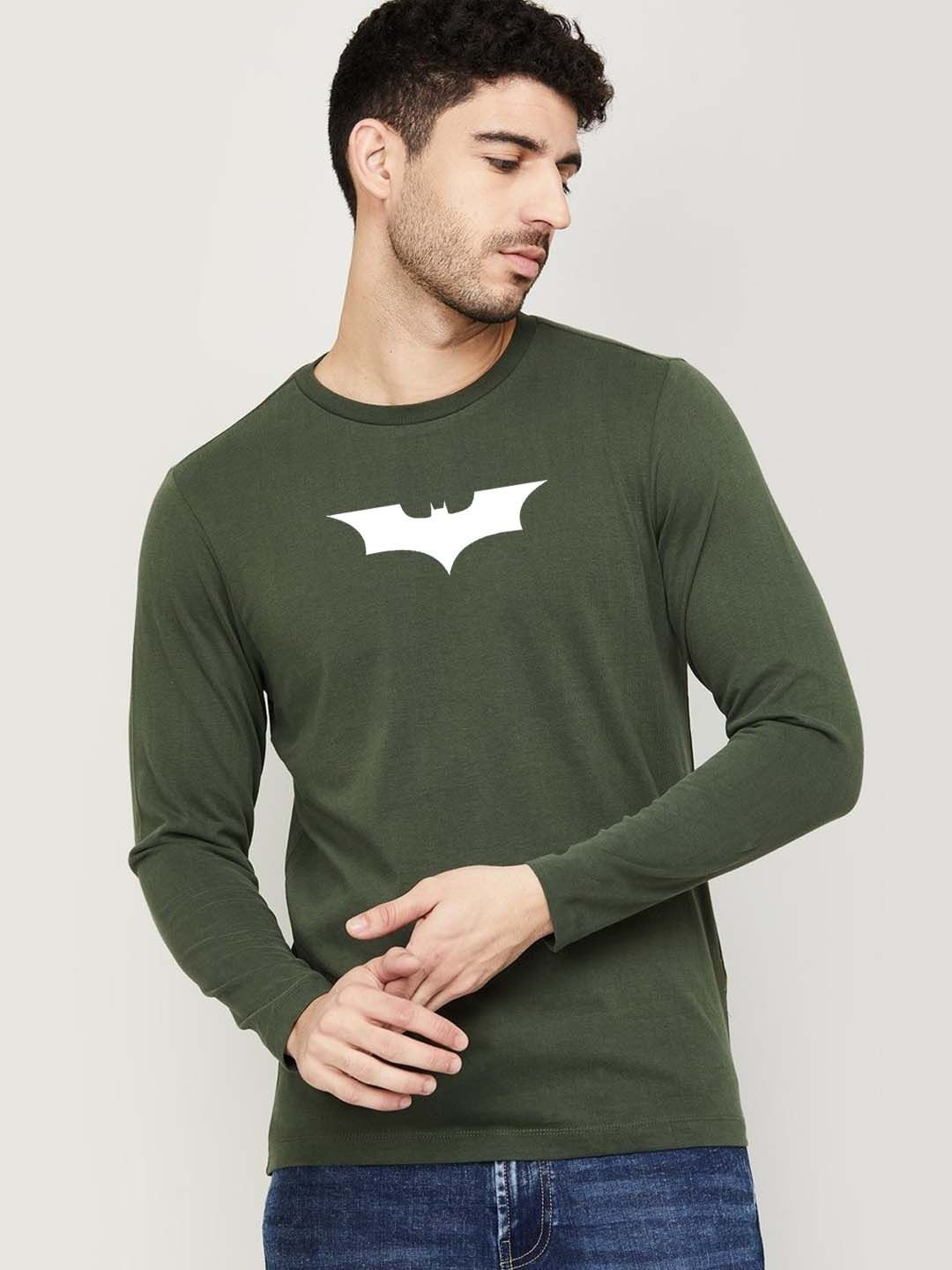 RuledBySun Men Batman Printed Bio Finish T-shirt