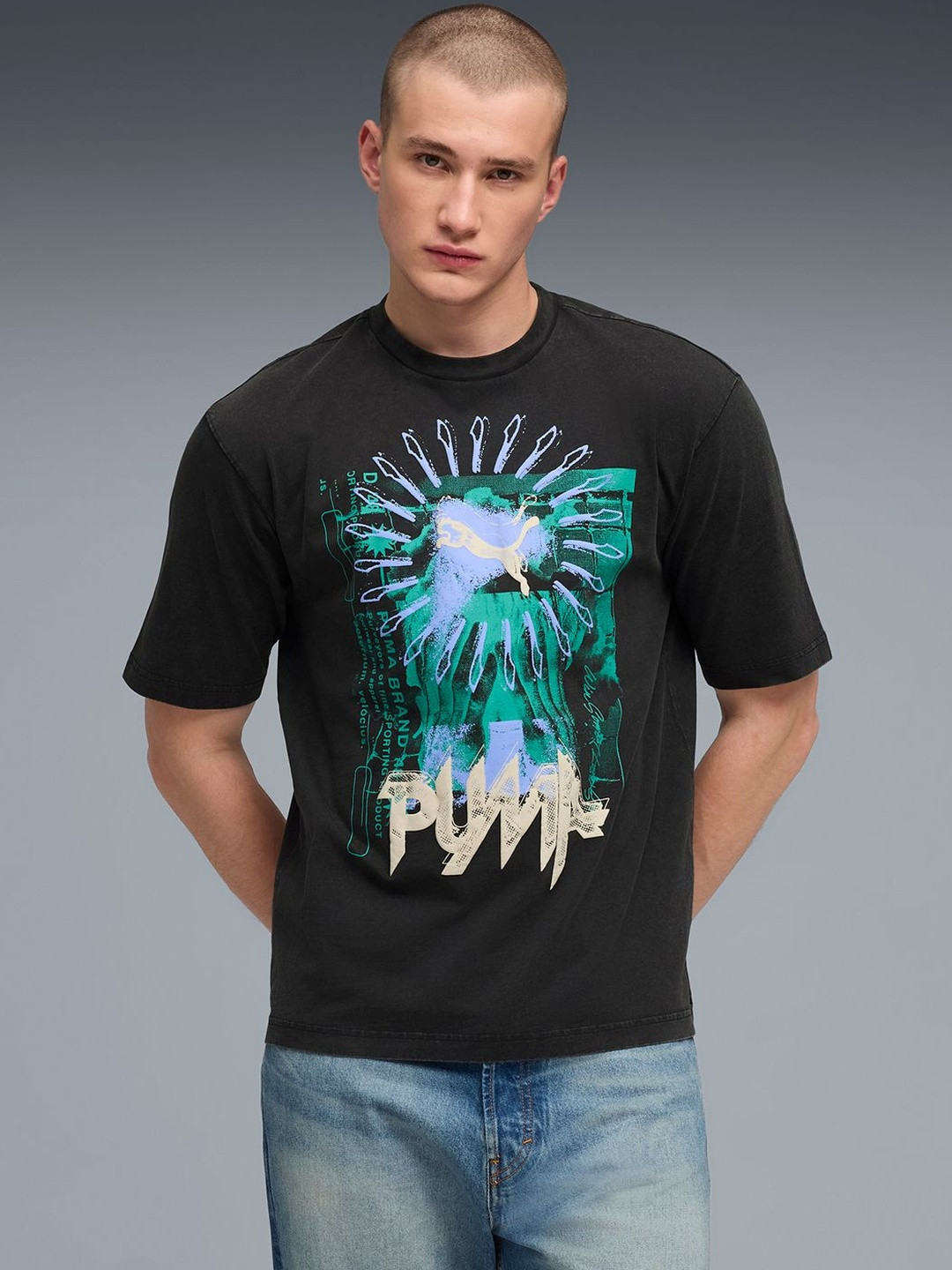 Puma Graphic Men's Boxy Washed Tee
