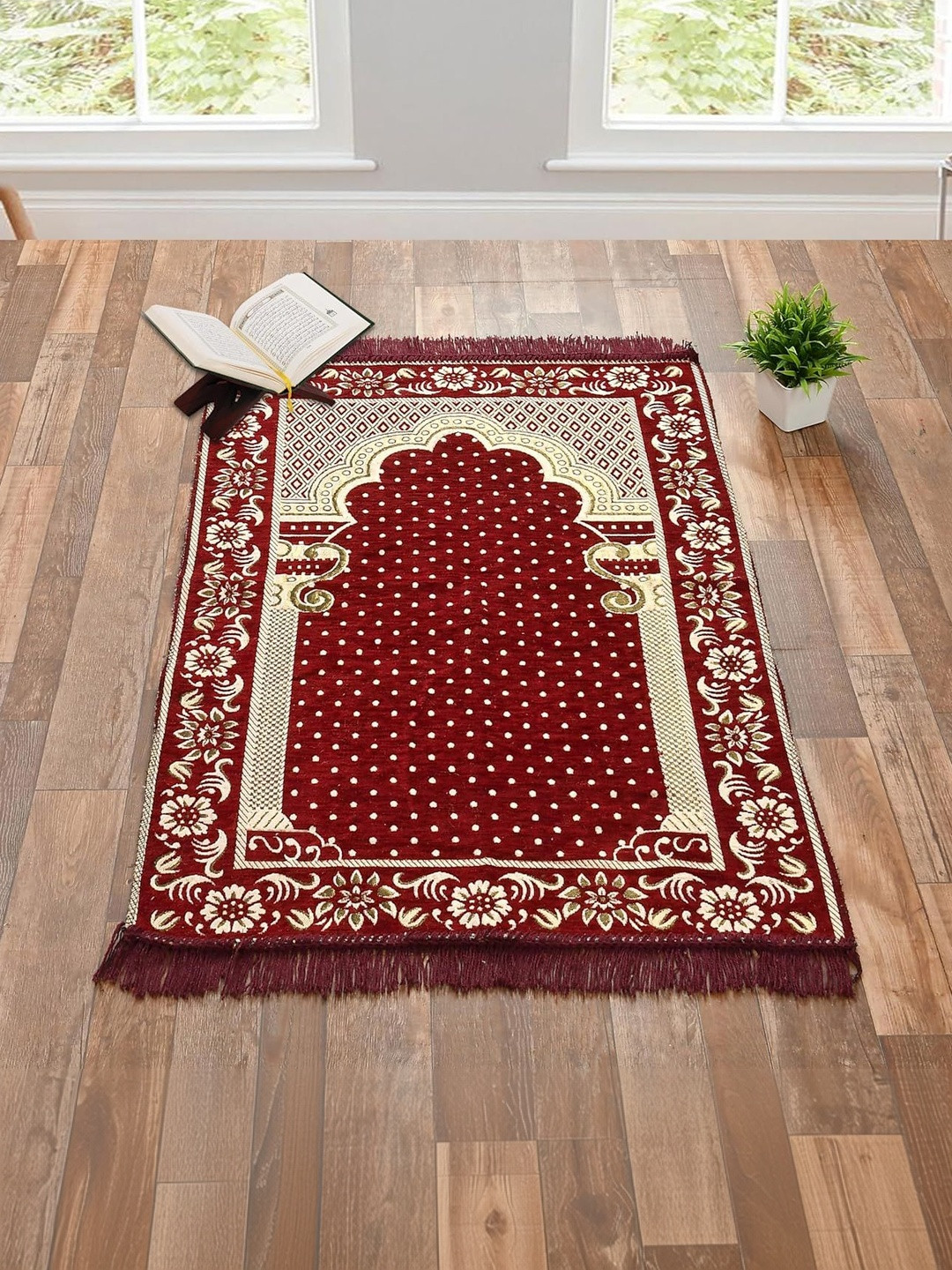 Furnishing Hut Namaz Mat Velvet Eco Friendly Prayer Mats