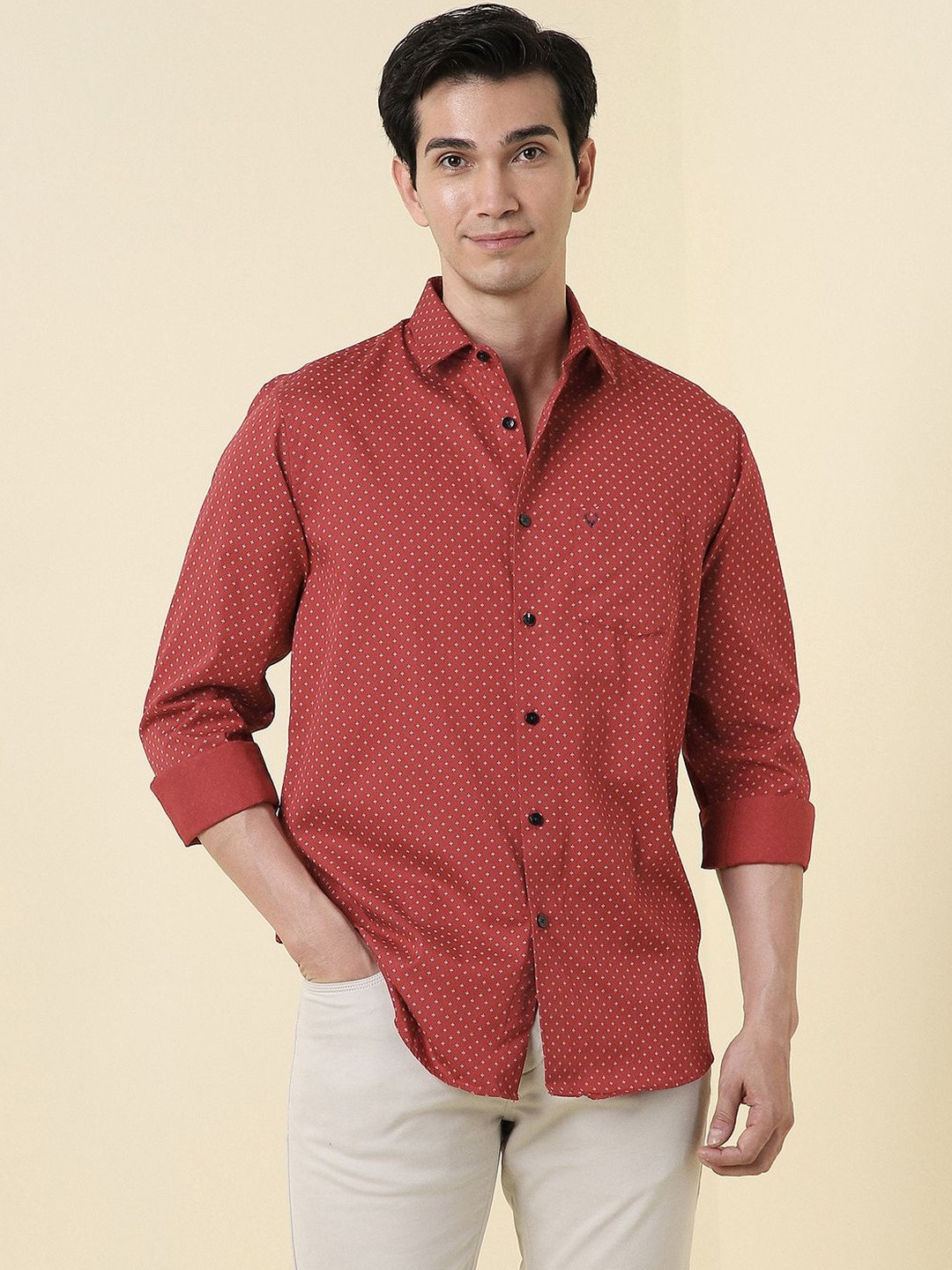 Allen Solly Men Slim Fit Printed Casual Shirt