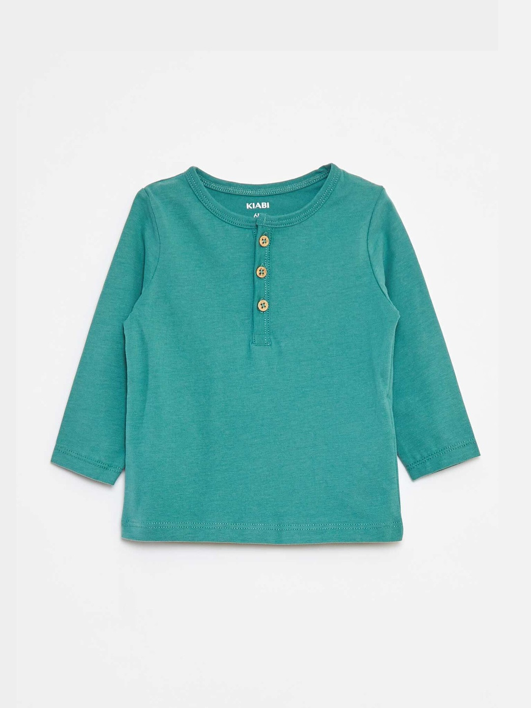 KIABI Boys Green Cotton Tshirts