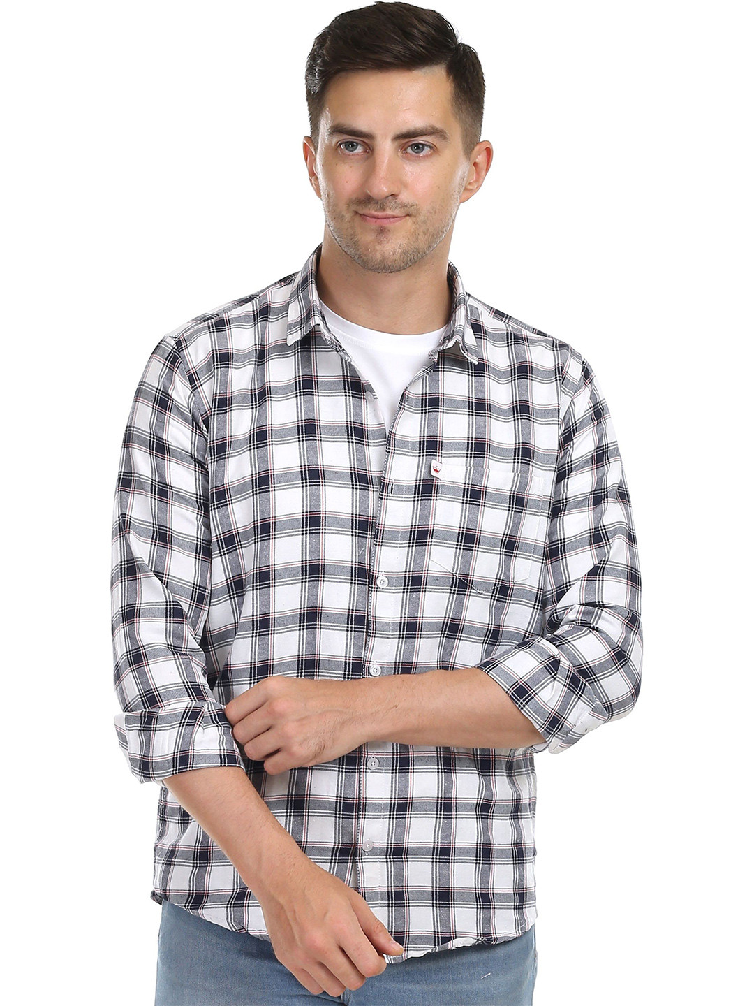 Marc Laurent Men Checked Casual Shirt