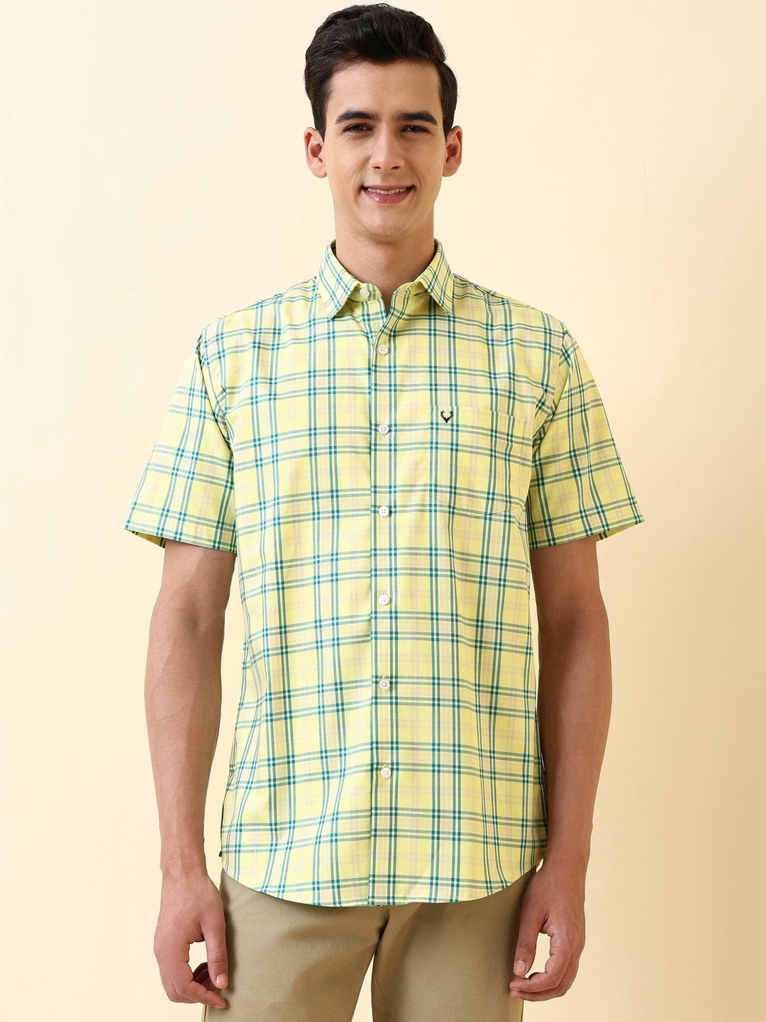 Allen Solly Men Slim Fit Checked Casual Shirt