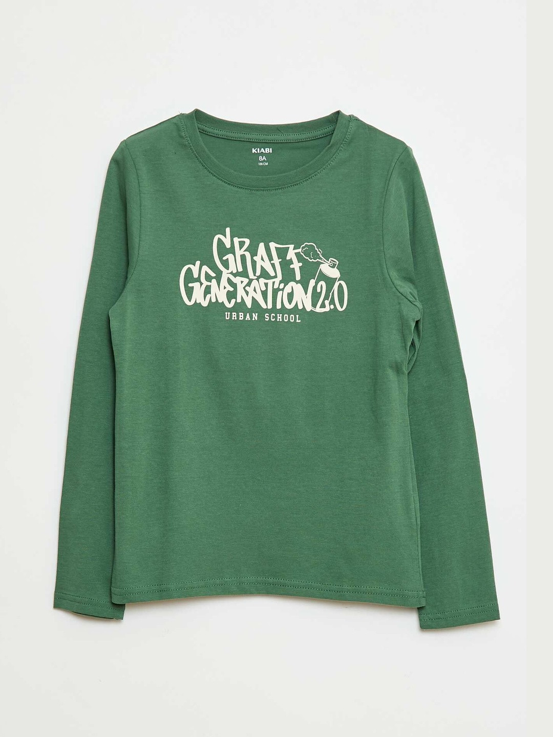 KIABI Boys Green Cotton Tshirts