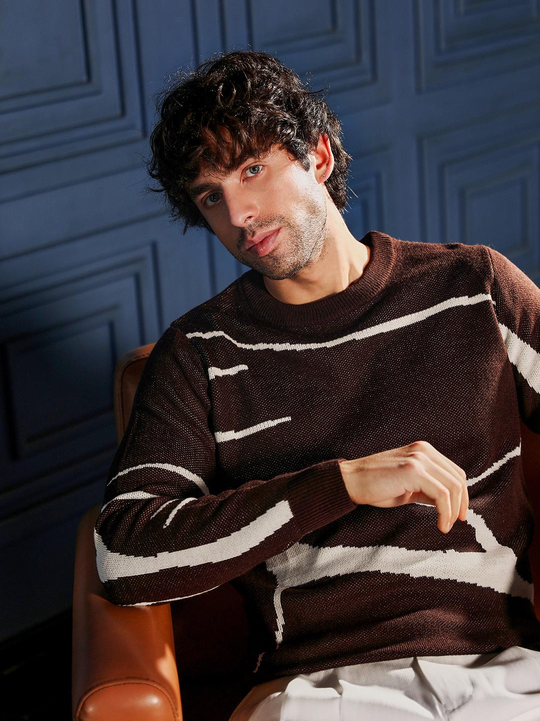CAHOOT Men Self Design Pullover