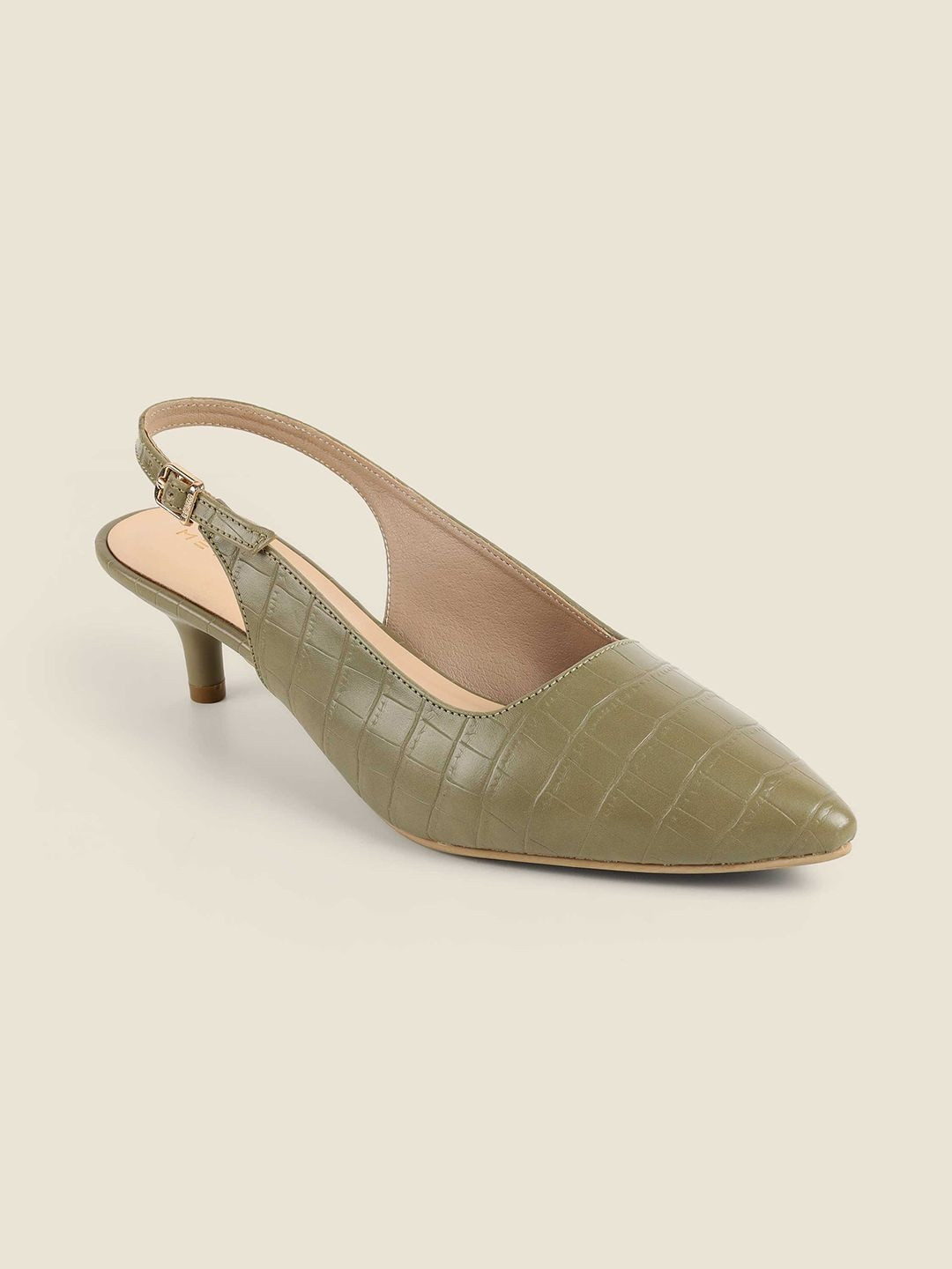 Metro Textured Kitten Pumps