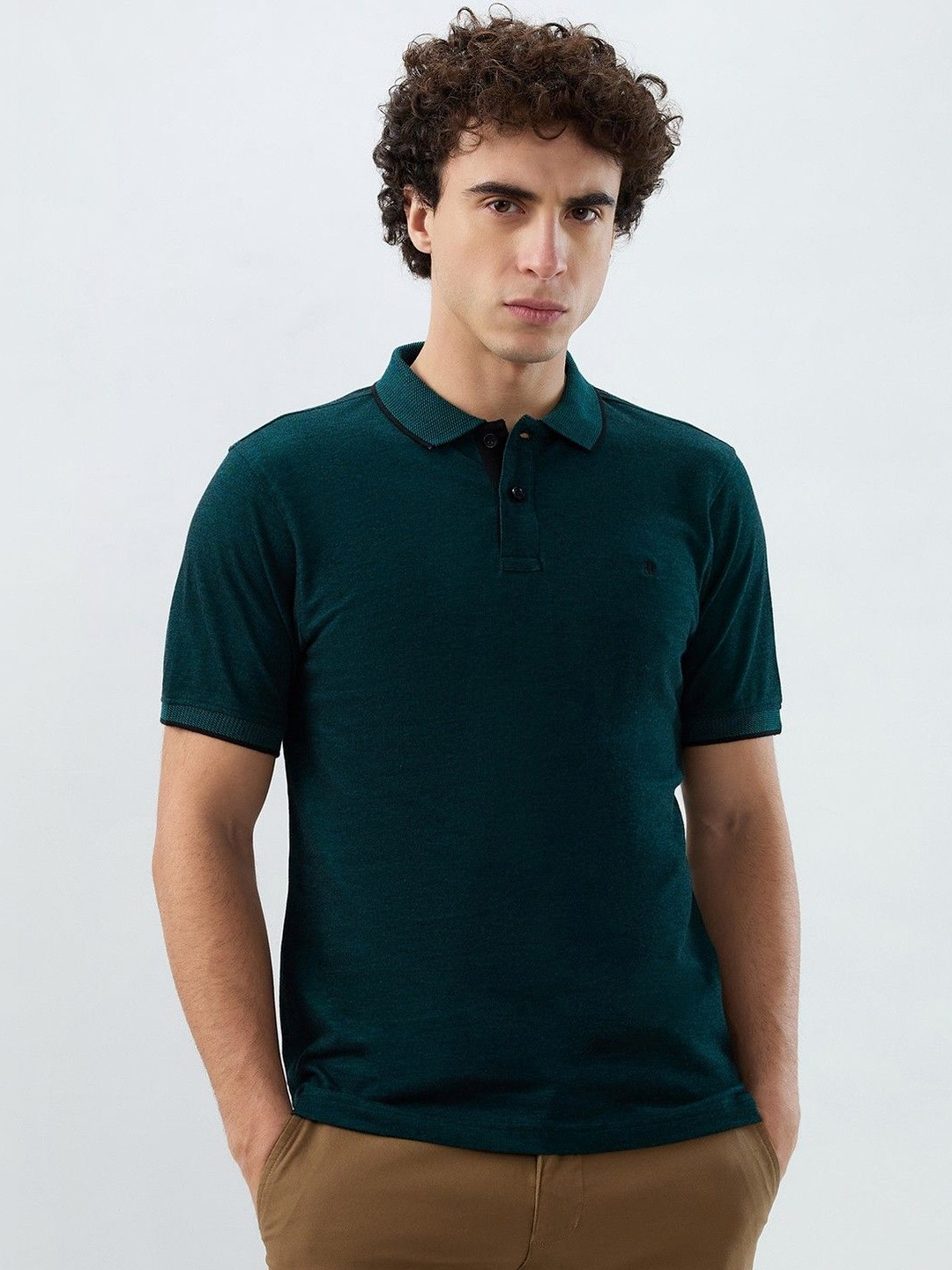 Raymond Pure Cotton Polo Collar Slim Fit Tshirt