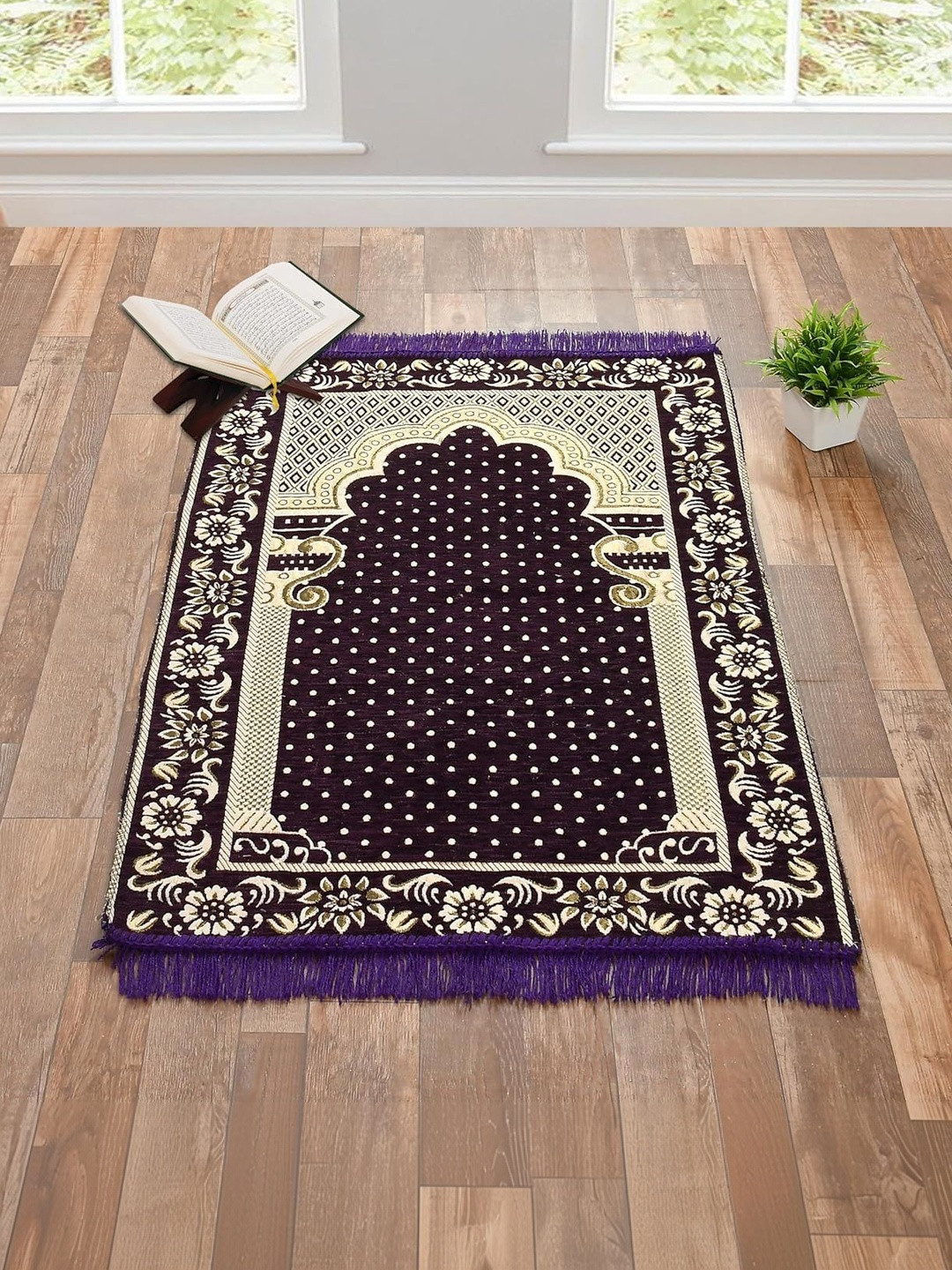 Furnishing Hut Namaz Mat Velvet Eco Friendly Prayer Mats