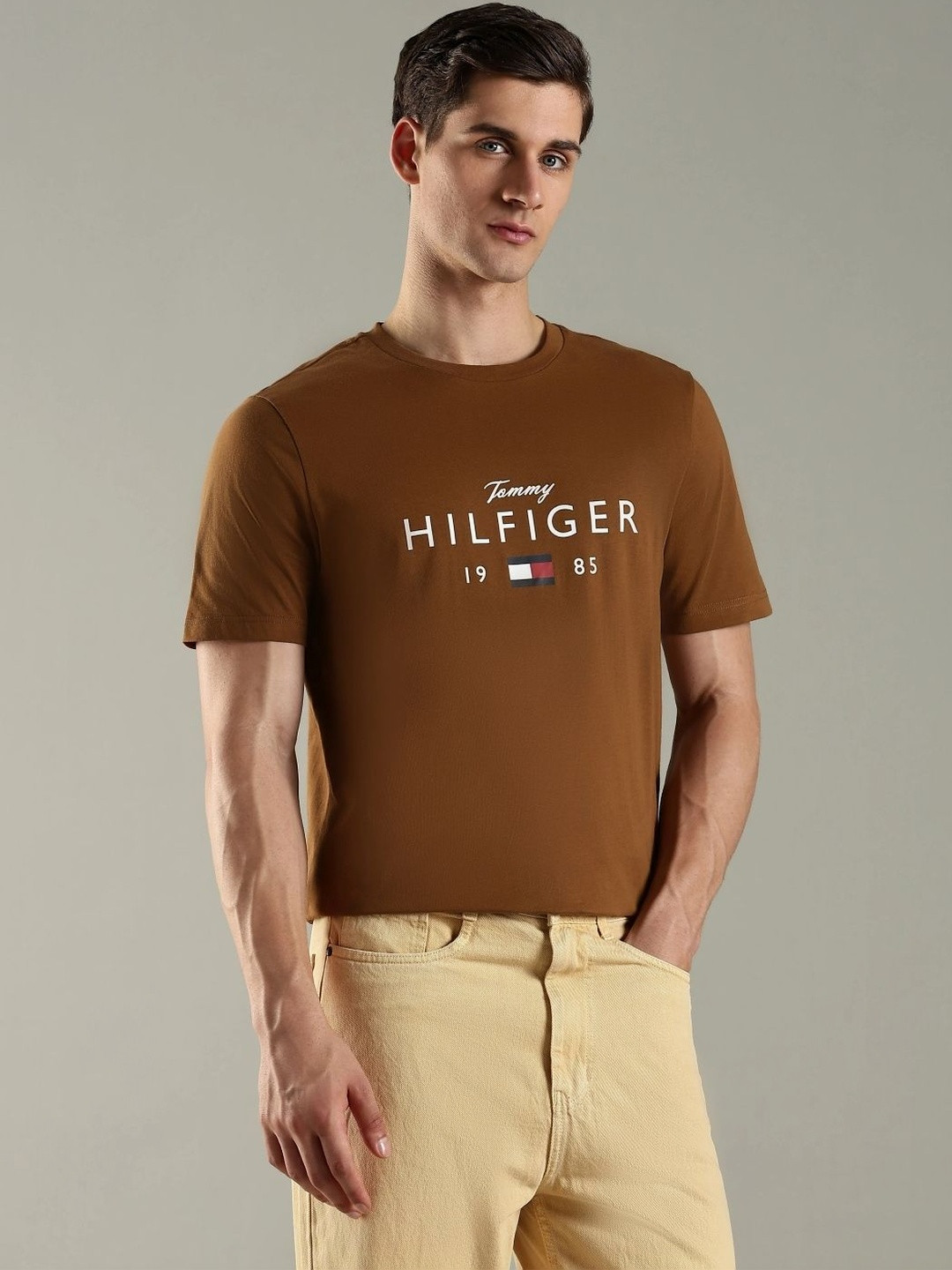 Tommy Hilfiger Men Brand Logo Printed T-shirt