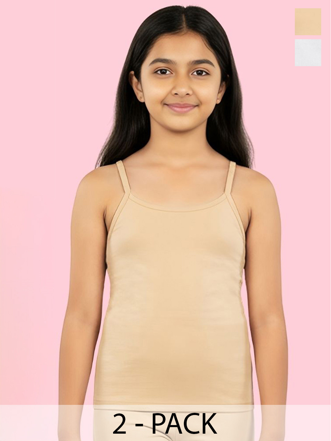 mackly Girls Pack Of 2 Non Padded Camisoles
