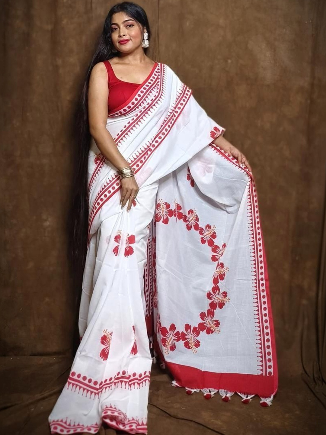 ACHOL Ethnic Motifs Pure Cotton Saree