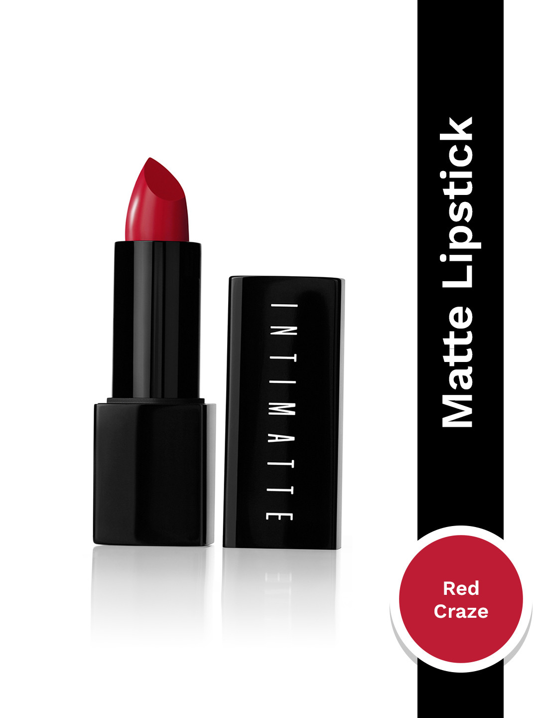 PAC Intimatte Lipstick Richly Pigmented One Swipe Payoff Velvetty Finish - Red Craze (4 g)