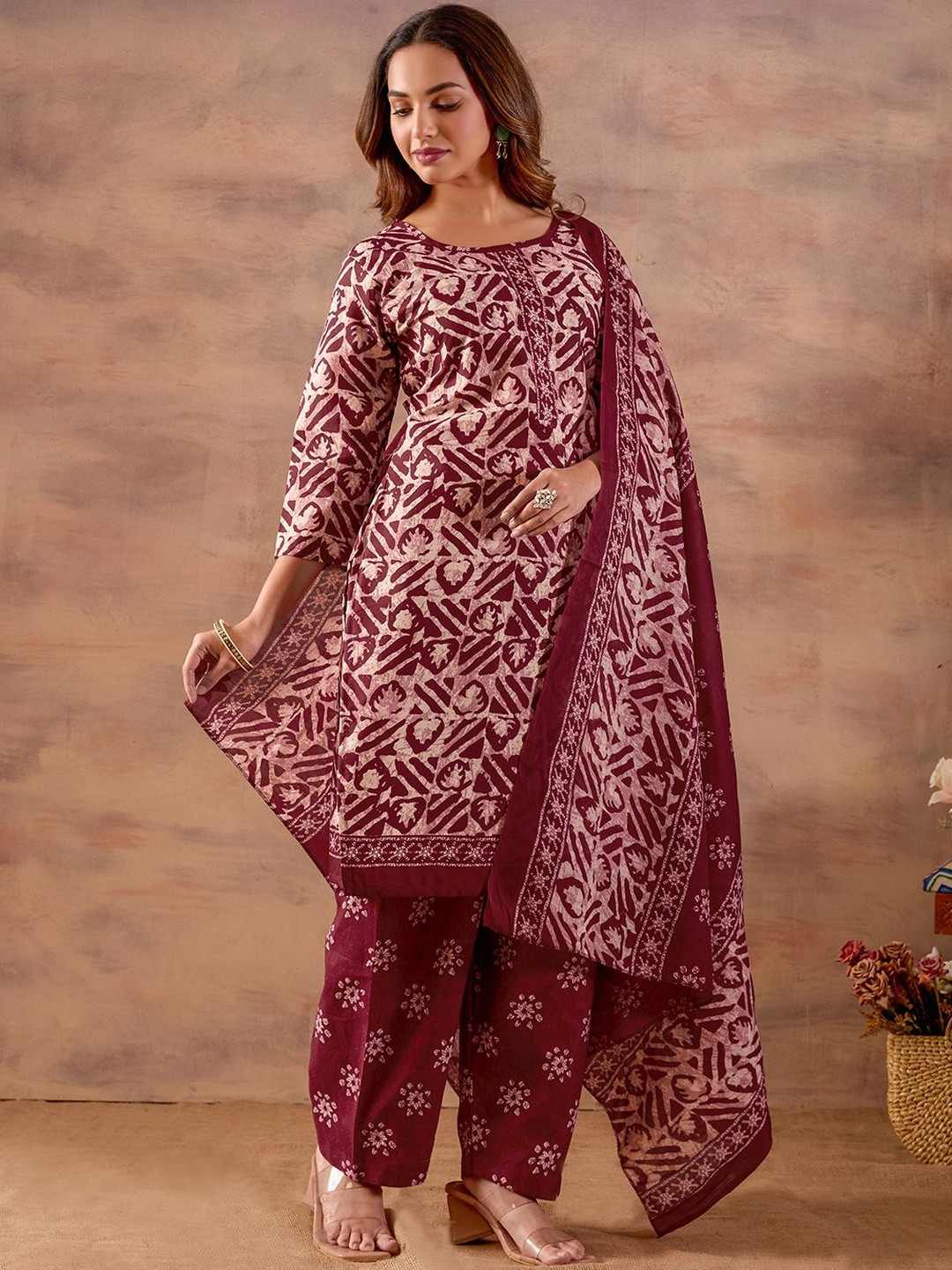 SEWDHAGA Women Ethnic Motifs Printed Regular Kurta with Patiala & With Dupatta