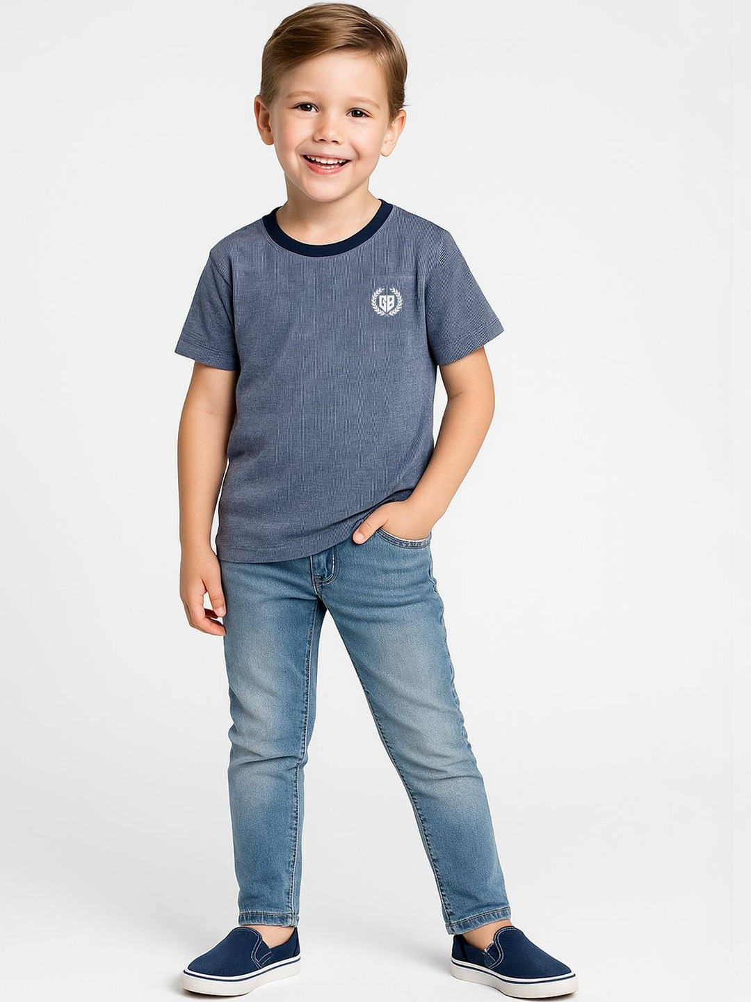 Here&Now X Game Begins Boys Graphic Printed Half Sleeve Pure Cotton T-shirt