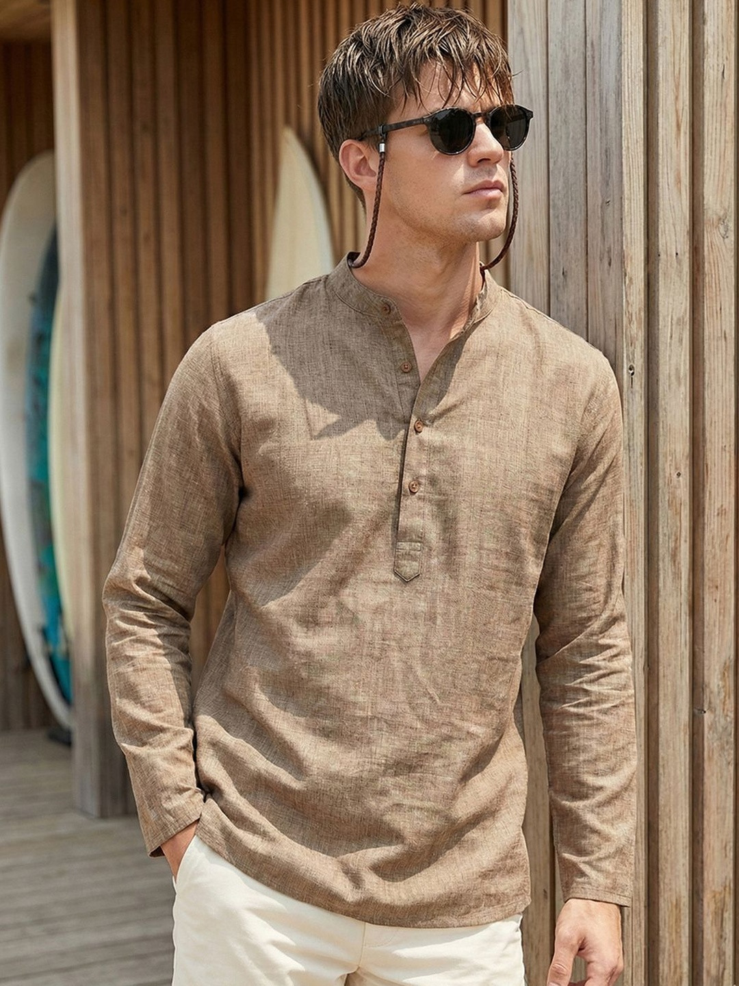 CHHAAP Cotton Blend Straight Above Knee Kurta