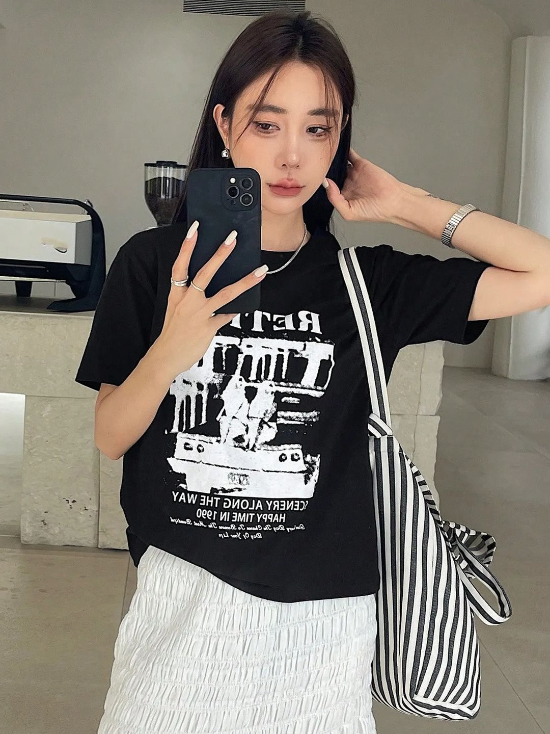 ELBATROSS Women Printed T-shirt