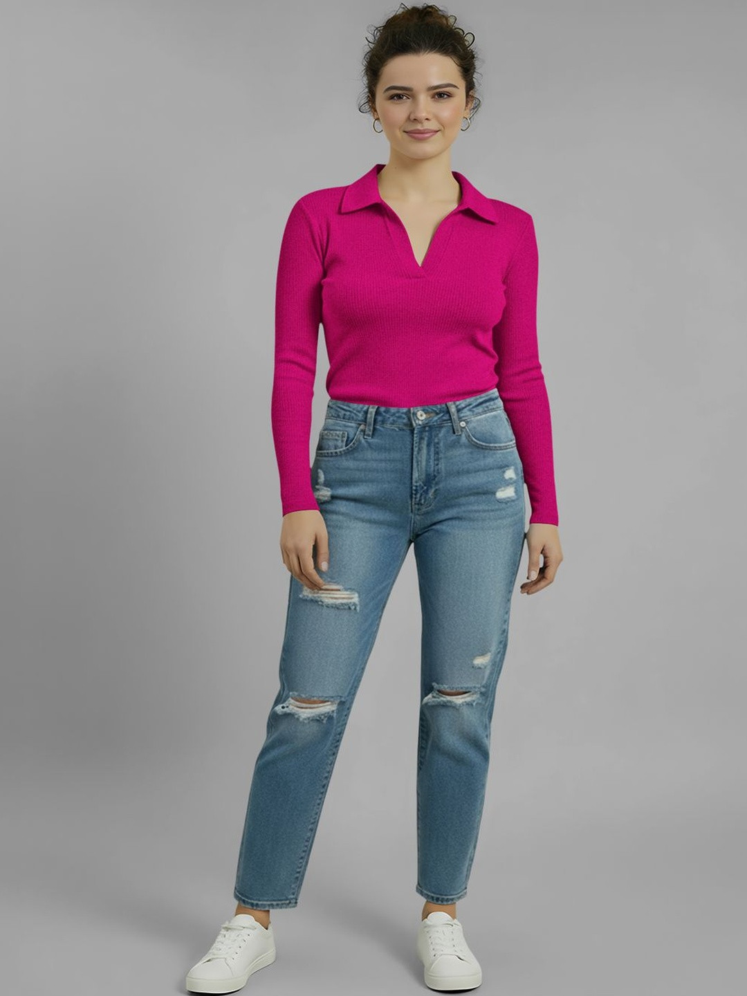 Navyankaa Shirt Style Top