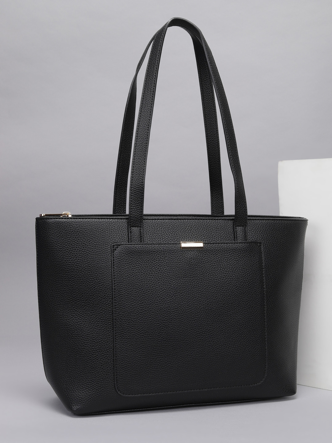 Van Heusen Solid Structured Tote Bag