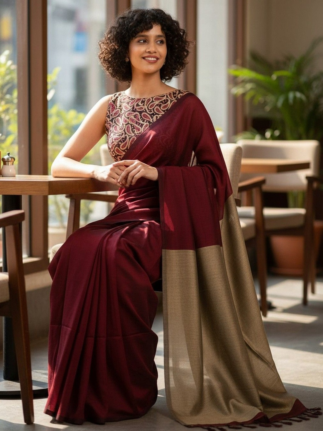 Brynbrit Pure Cotton Khadi Saree