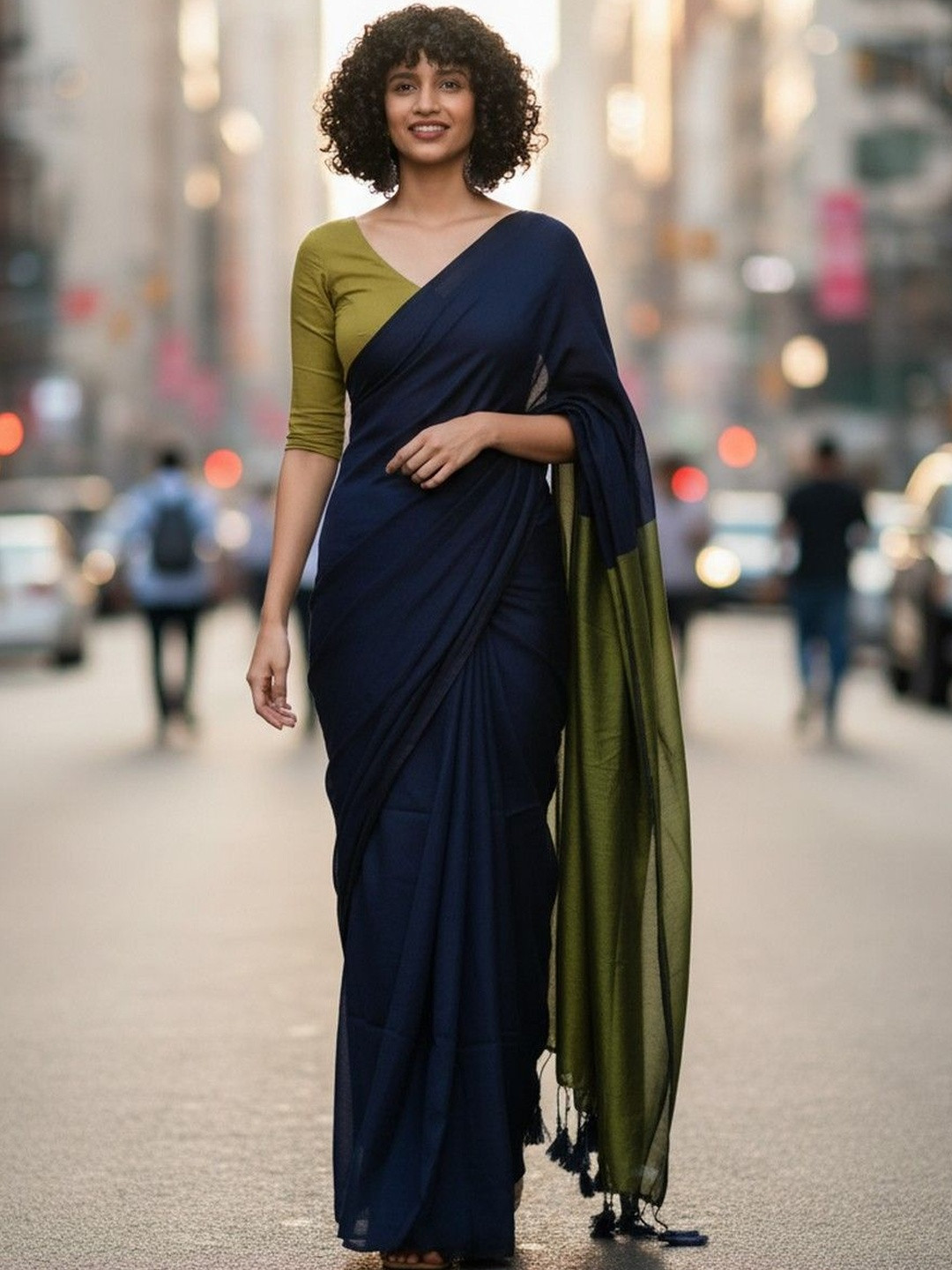 Brynbrit Pure Cotton Khadi Saree