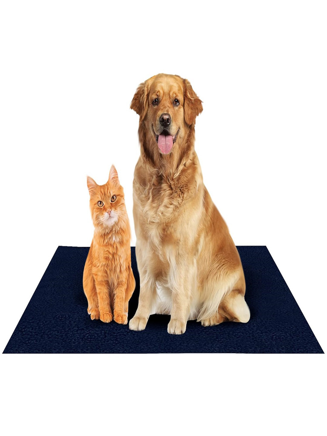AMORITE Dark Blue Waterproof Washable Pet Mat for Dogs and Cats