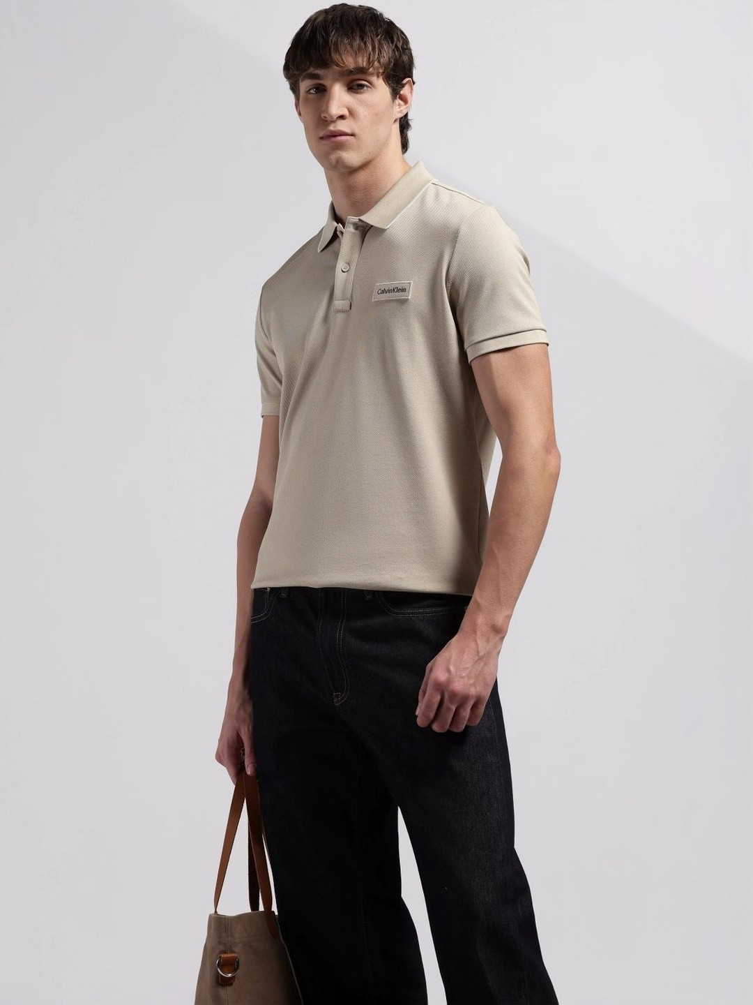 Calvin Klein Jeans Men Polo Collar T-shirt