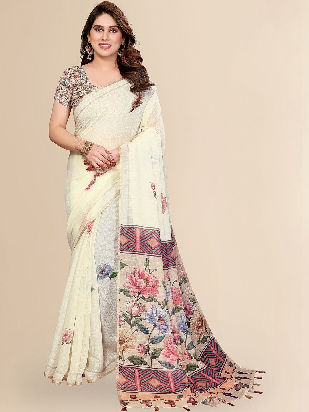 STYLETONE Floral Saree