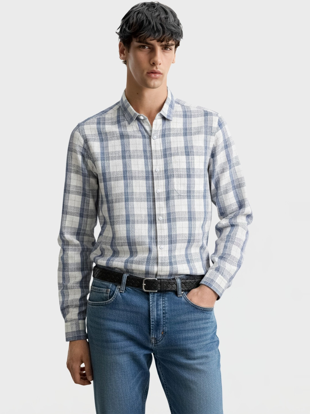 The Indian Garage Co Men Checked Casual Shirt