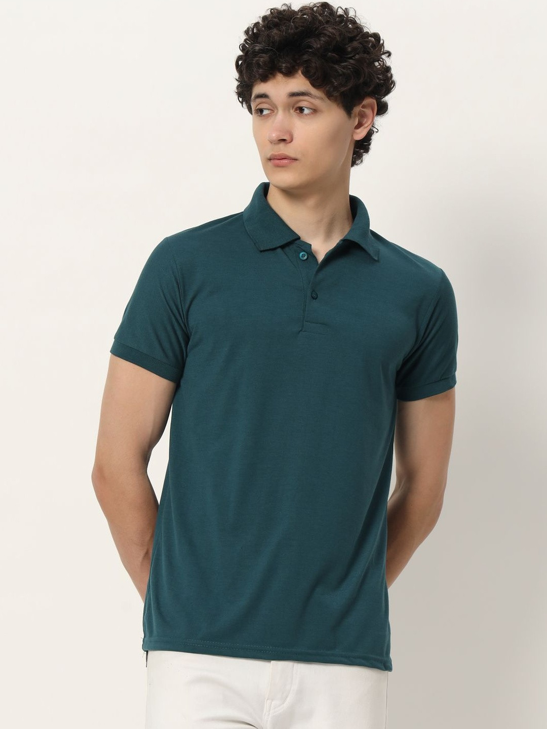 9LKHA Men Polo Collar T-shirt