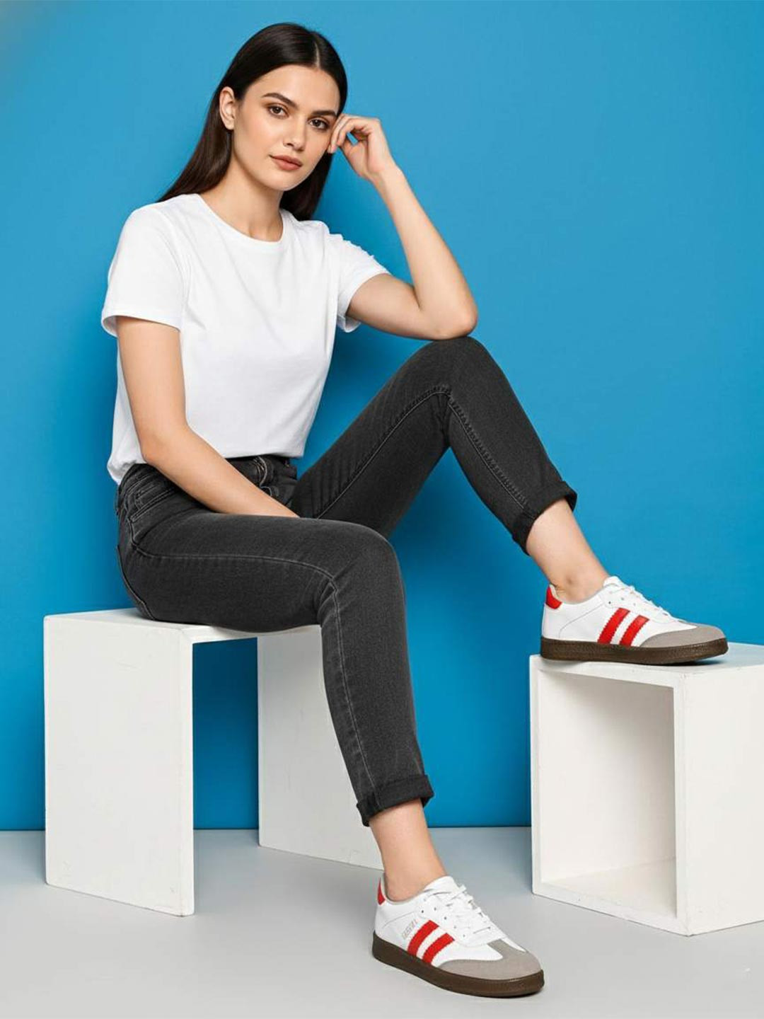 DODA Women Red Casual Shoes