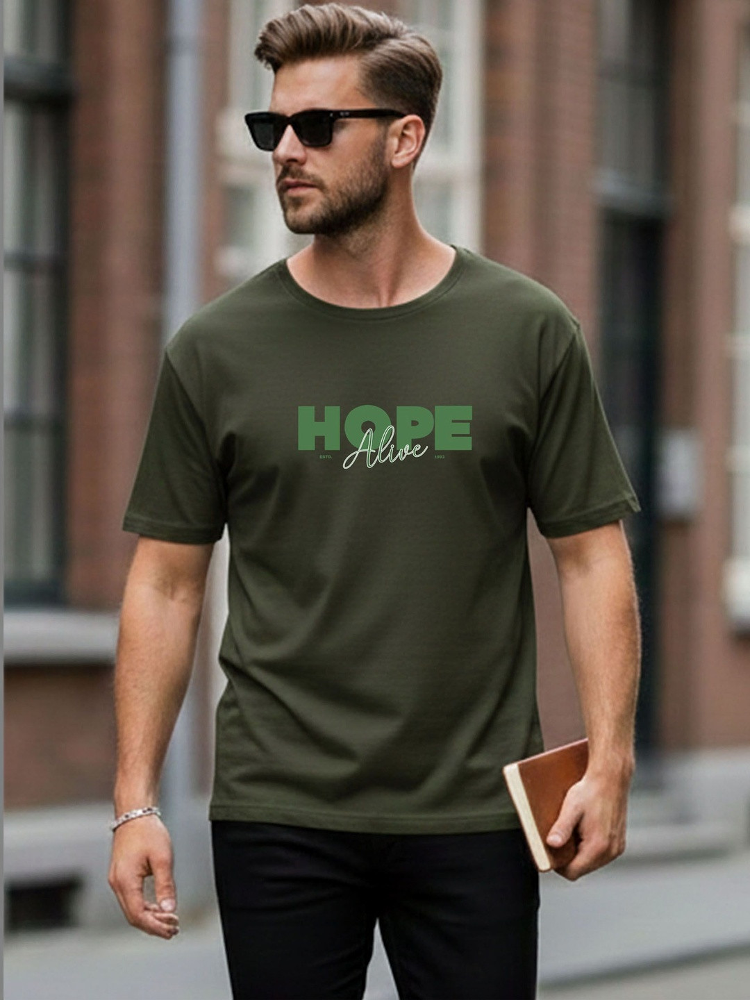Davno Men Typography Printed T-shirt
