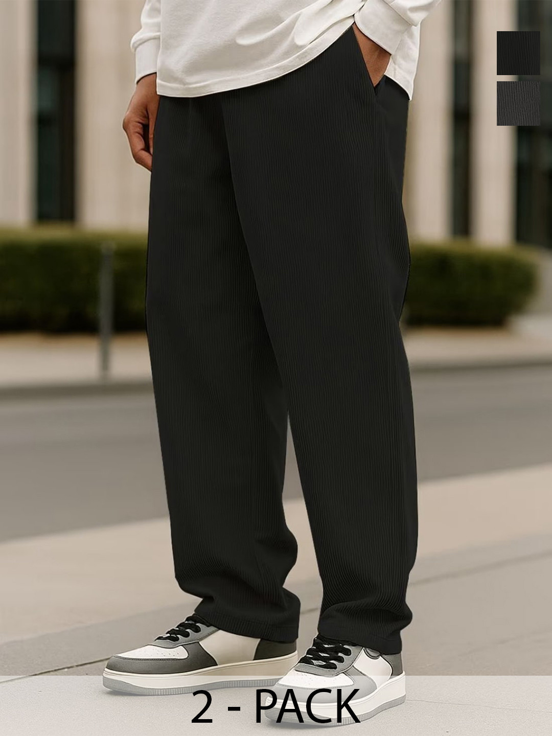 Style Go Men Textured Trousers