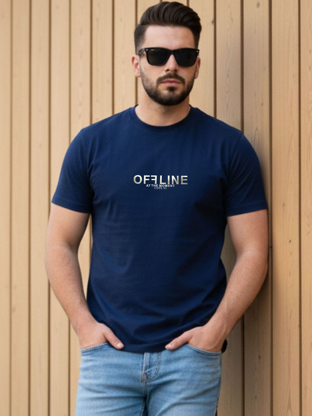 Davno Men Typography Printed T-shirt