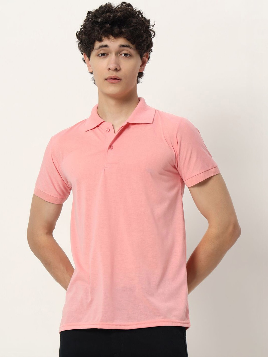 9LKHA Men Polo Collar T-shirt