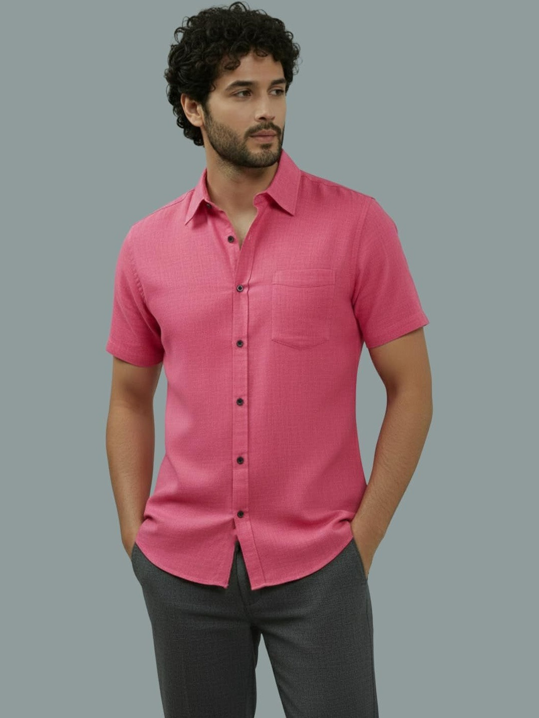 Vida Loca Men Smart Slim Fit Casual Shirt