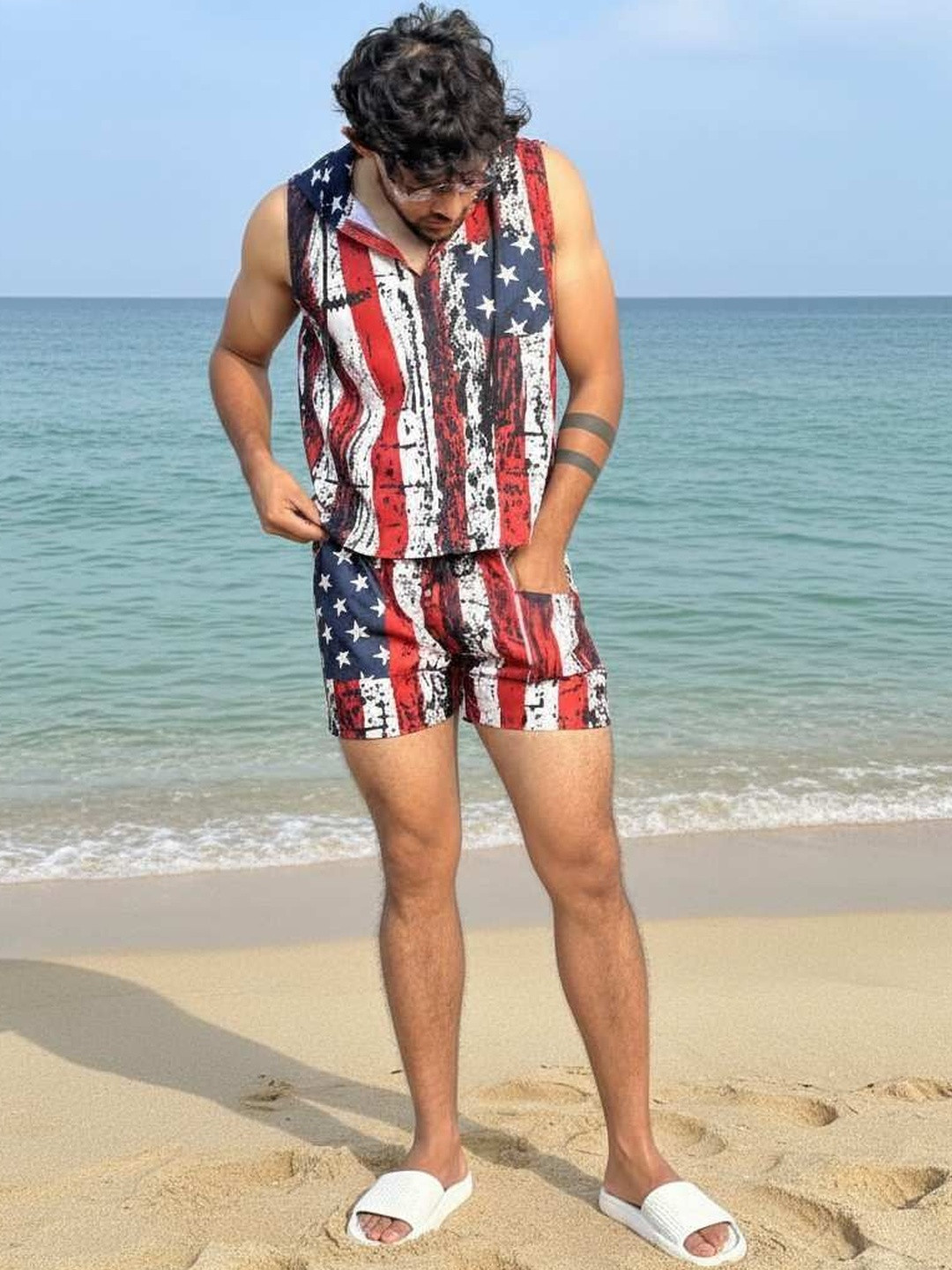 NIRMAL ONLINE Men Printed T-shirt with Shorts