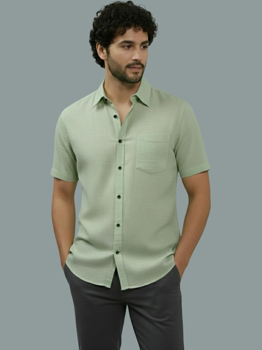 Vida Loca Men Smart Slim Fit Casual Shirt