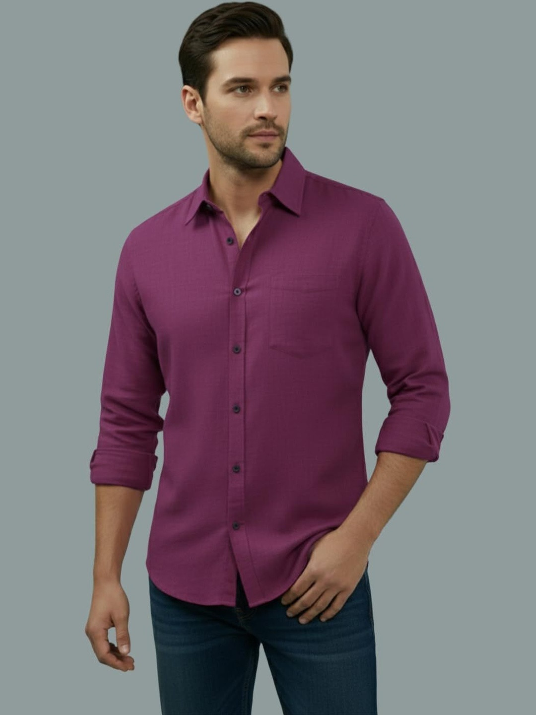 Vida Loca Men Smart Slim Fit Casual Shirt