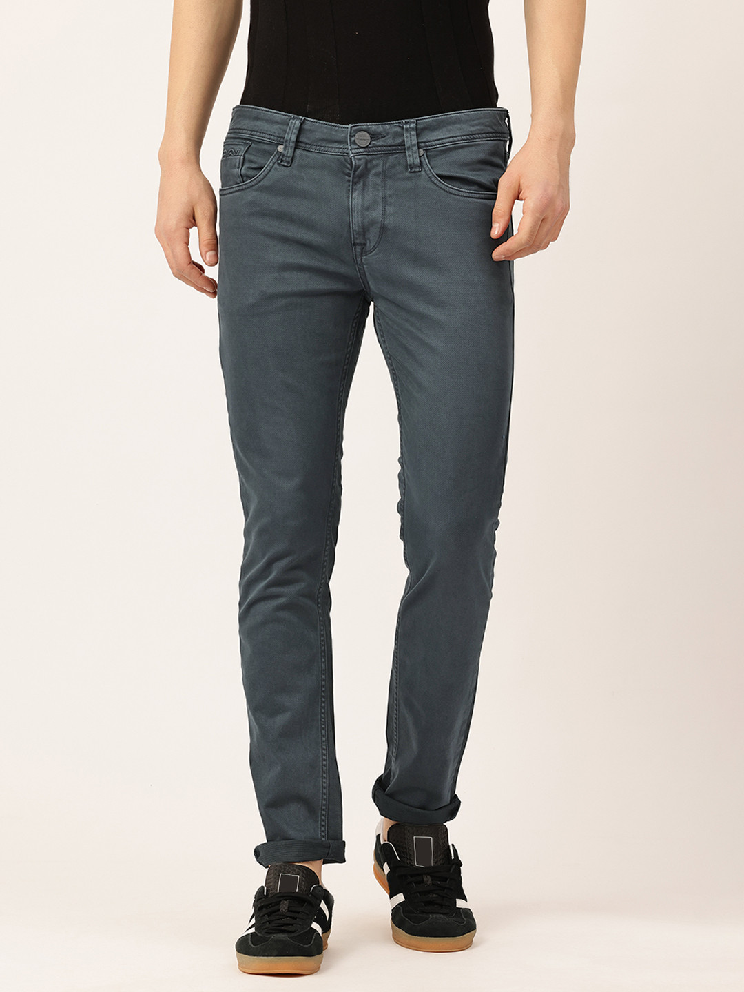 Integriti Men Smart Slim Fit Mid-Rise Stretchable Jeans