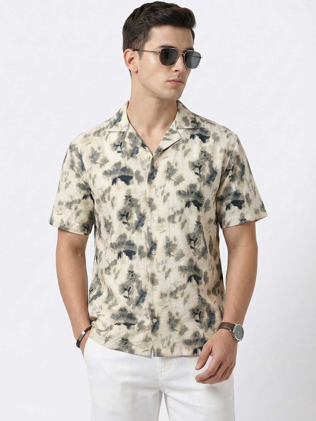Zeyo Men Men Relaxed Printed Casual Shirt