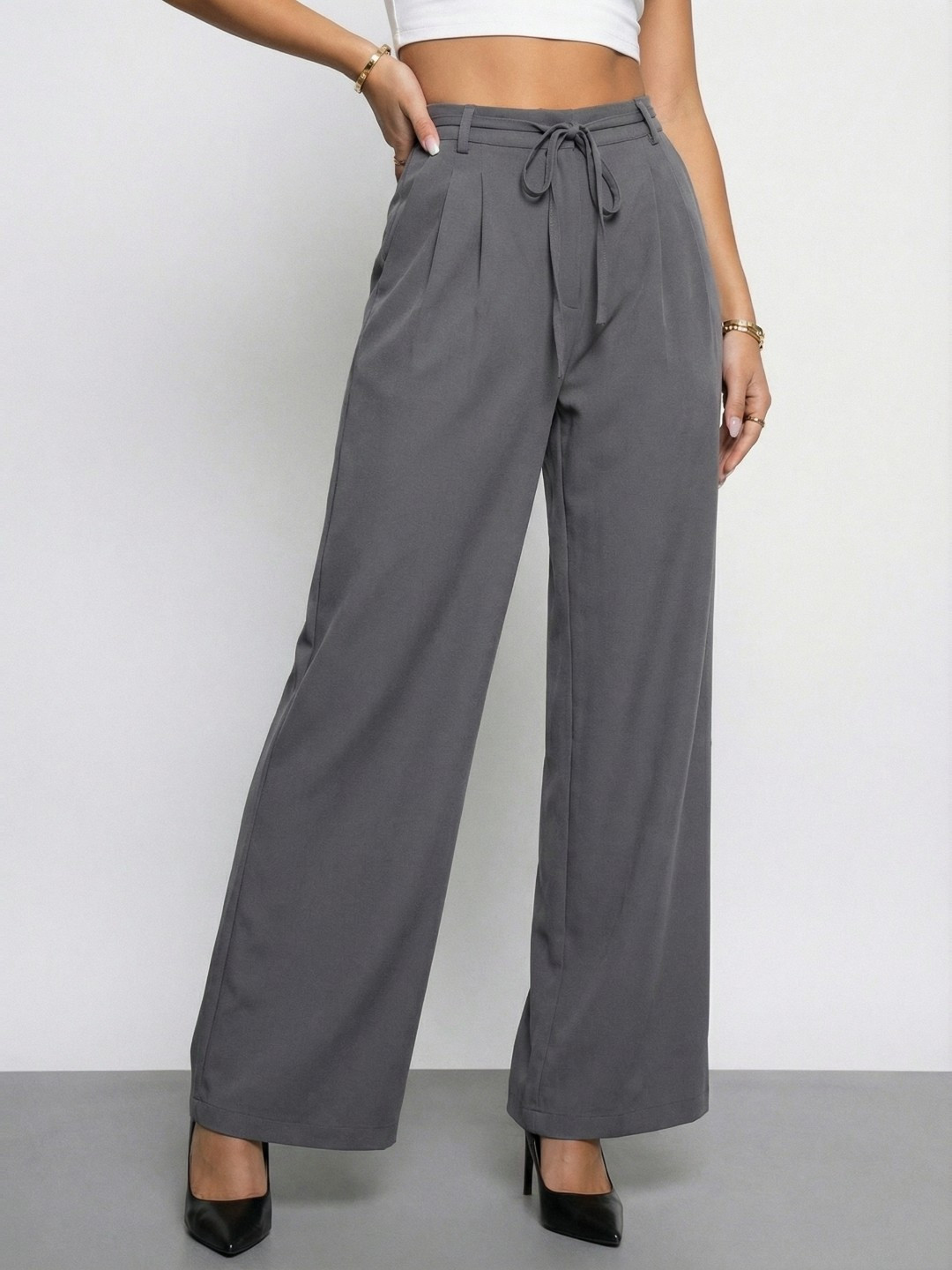 Phosphorus Women High-Rise Wide Leg Trousers