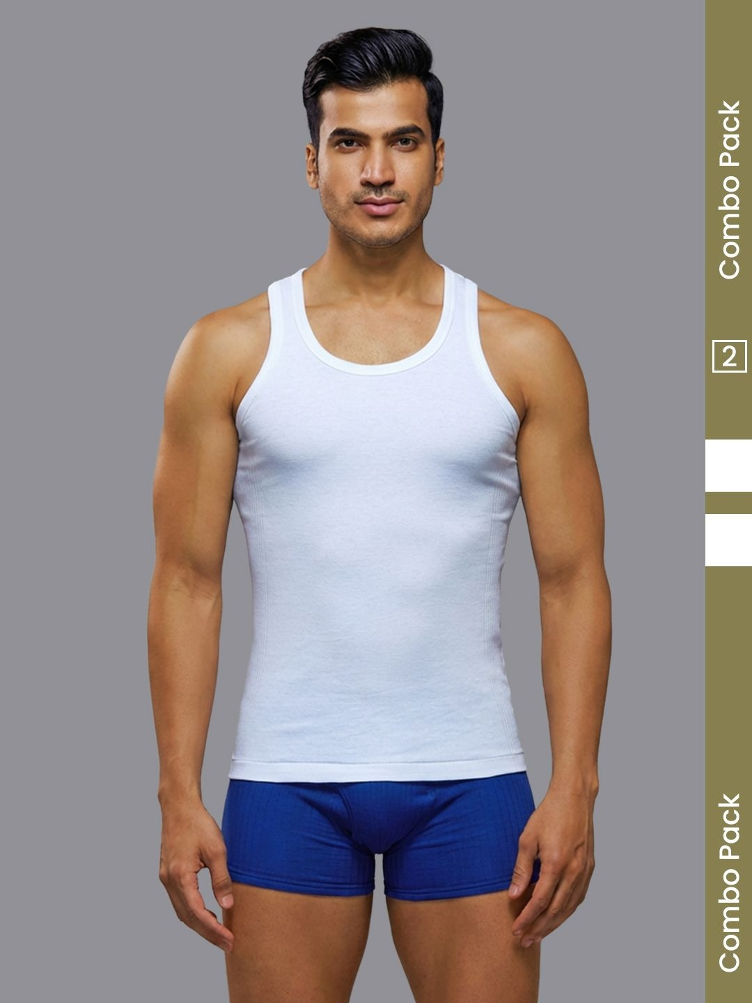 MACHO Men Pack of 2 Cotton Undershirts