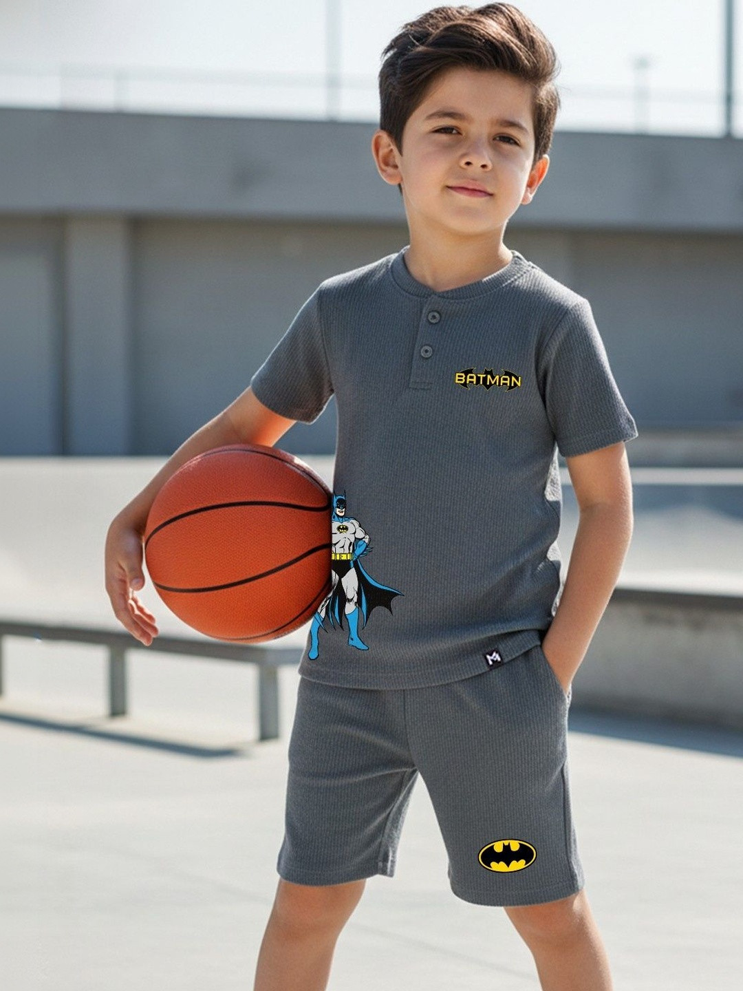 YK X Minute Mirth Boys Printed T-shirt with Shorts