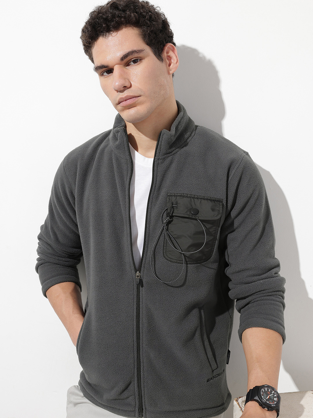 The Roadster Life Co. Mock Collar Knitted Sweatshirt