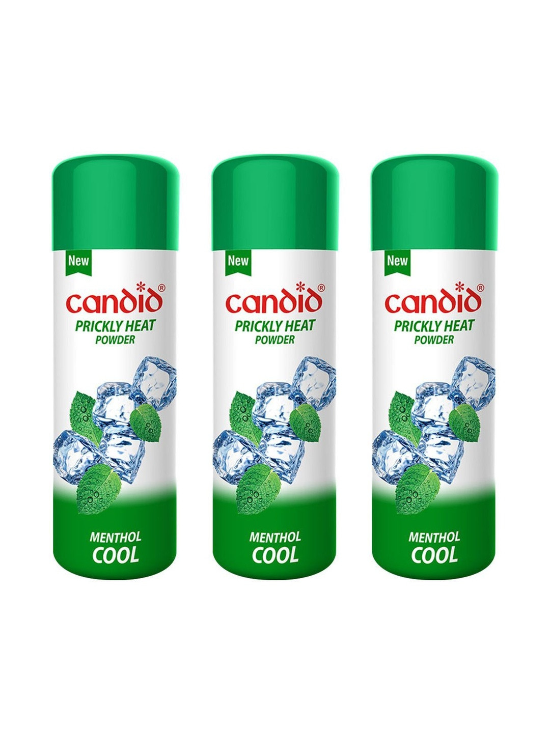 Candid Set Of 3 Menthol Prickly Heat Powder - 120 g Each