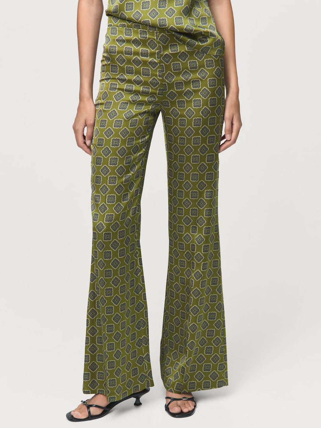 MANGO Geometric Printed Trousers